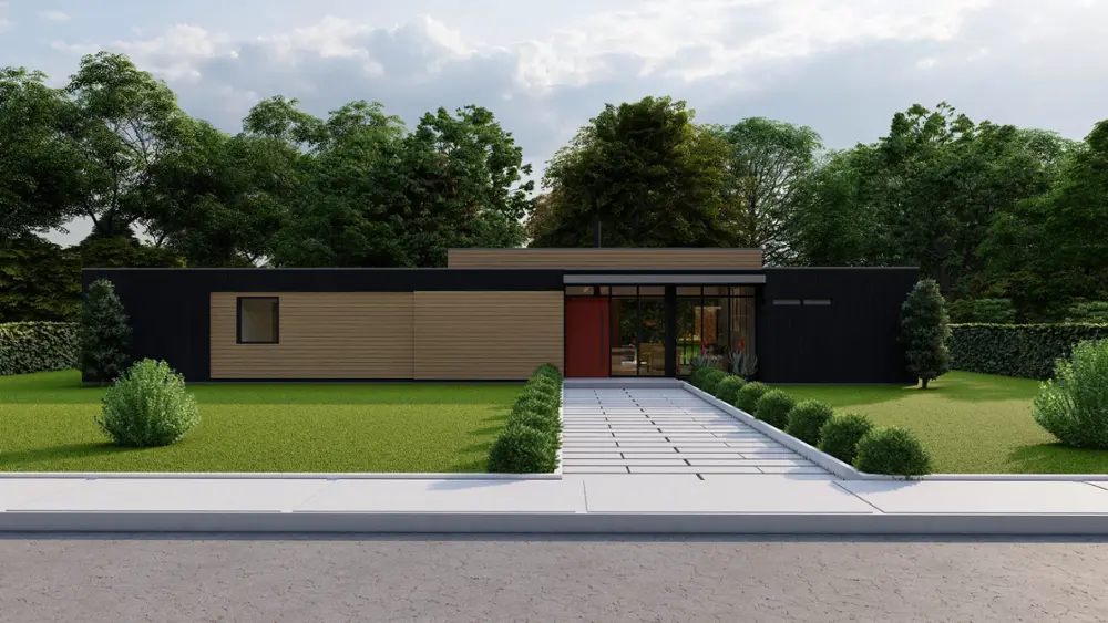 Home design 3 bedrooms 2 bathrooms 1 story Style House contemporary Code #HS232-14