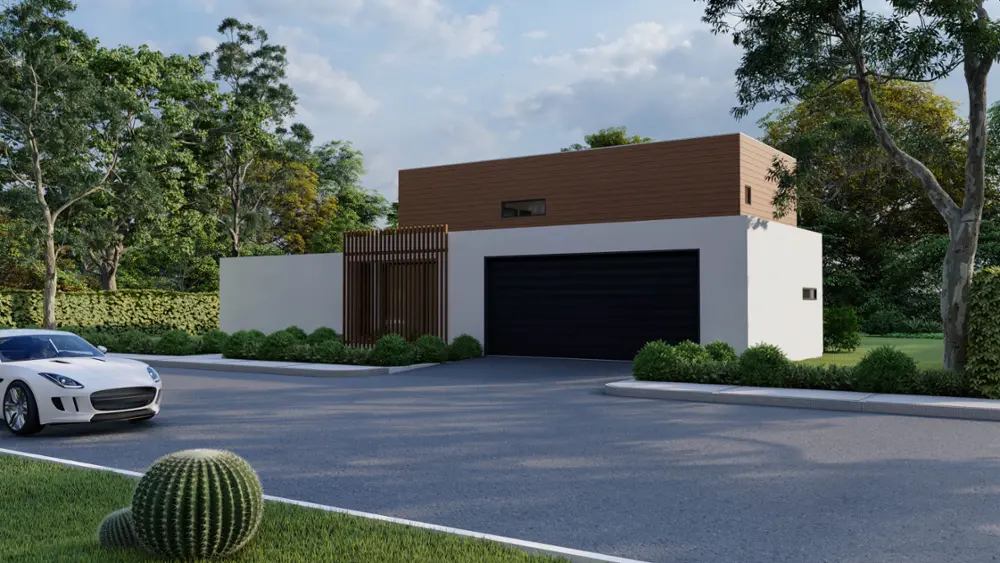 2 bedrooms 2.5 bathrooms 2 story Style House modern Code #HS582-4