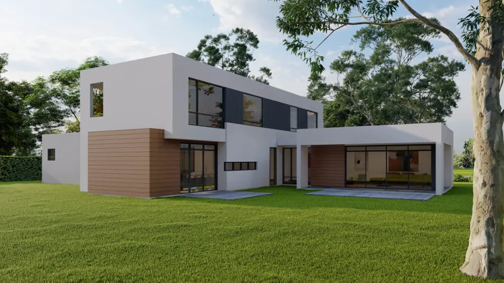 3 bedrooms 2.5 bathrooms 3 story Style House modern-traditional Code #HS592-5