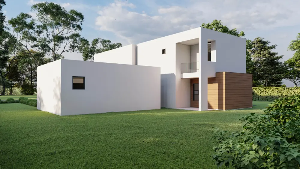 3 bedrooms 2.5 bathrooms 3 story Style House modern-traditional Code #HS592-5